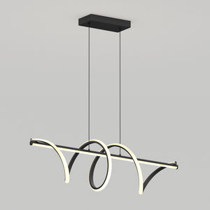 Coda modern LED pendant light 5 CCT black