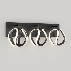 Vivaldi LED contemporary bathroom vanity light 3 CCT black